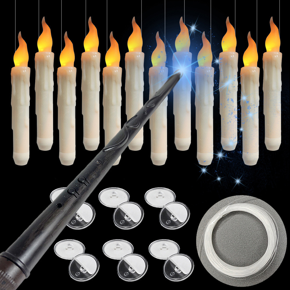 Candle Wick - Velas Cônicas Sem Chama Cor Marfim
