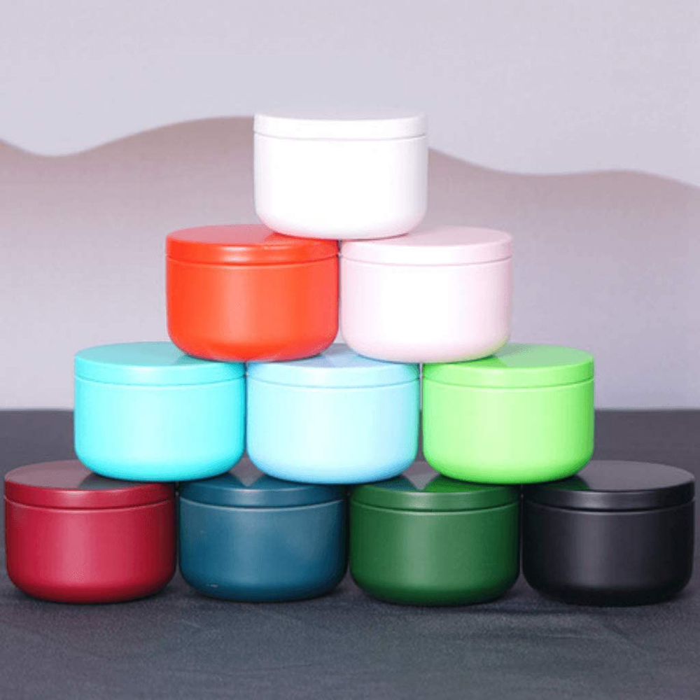 Candle Containers - Lata de chá com tampas herméticas,