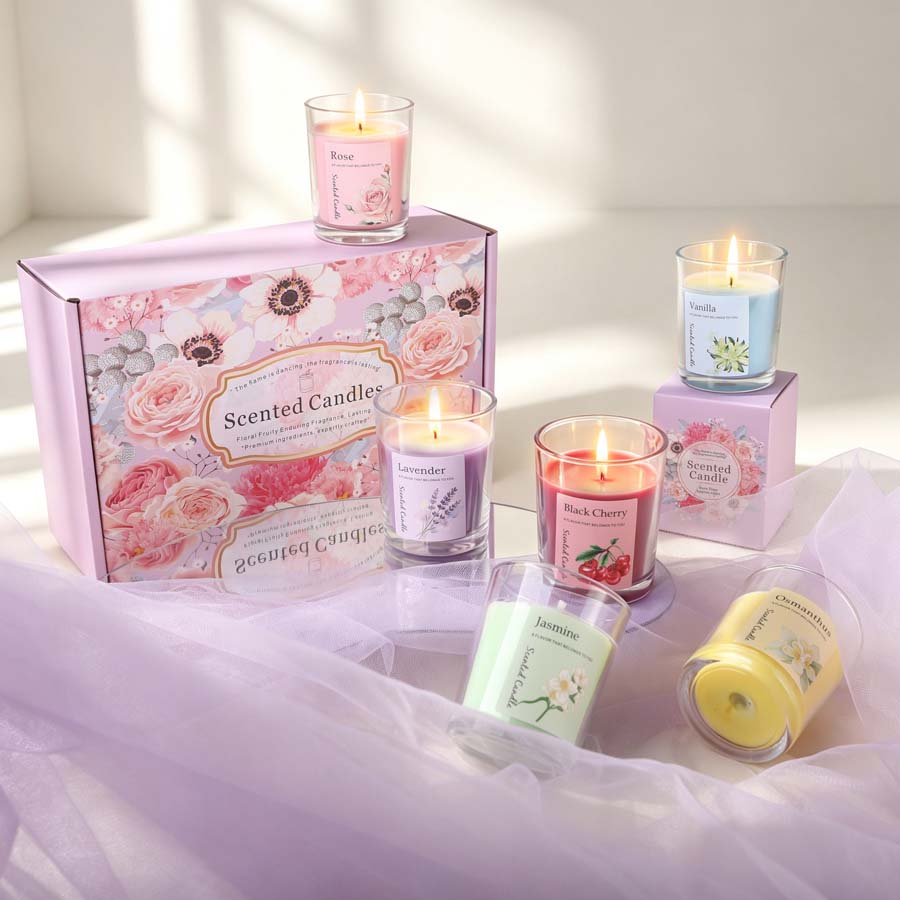 Candle Fragrance - Conjunto de Velas Aromáticas para Presente,