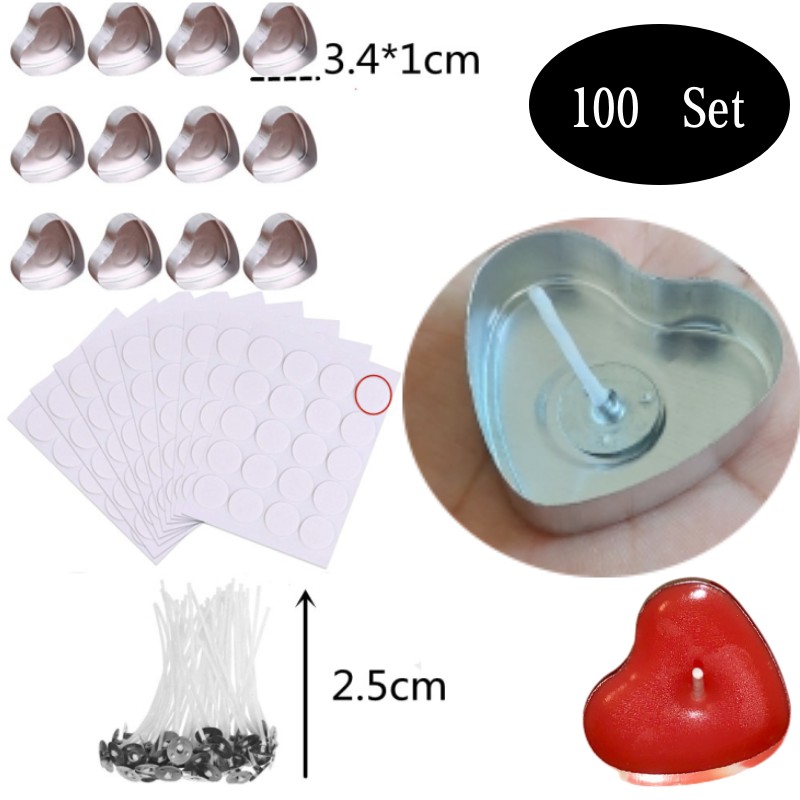 100 conjuntos em forma de cora - Candle Containers avaliação e preço