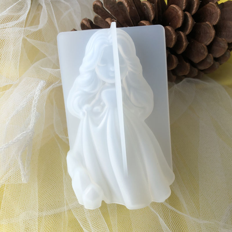 3d bonito princesa silicone ve - Candle Molds avaliação e preço