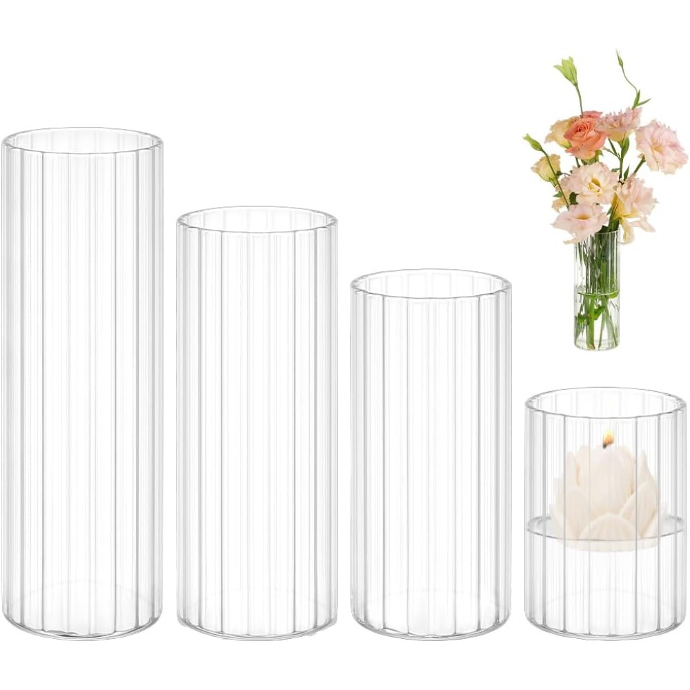 Vasos de cilindro de vidro de  - Candle Containers avaliação e preço