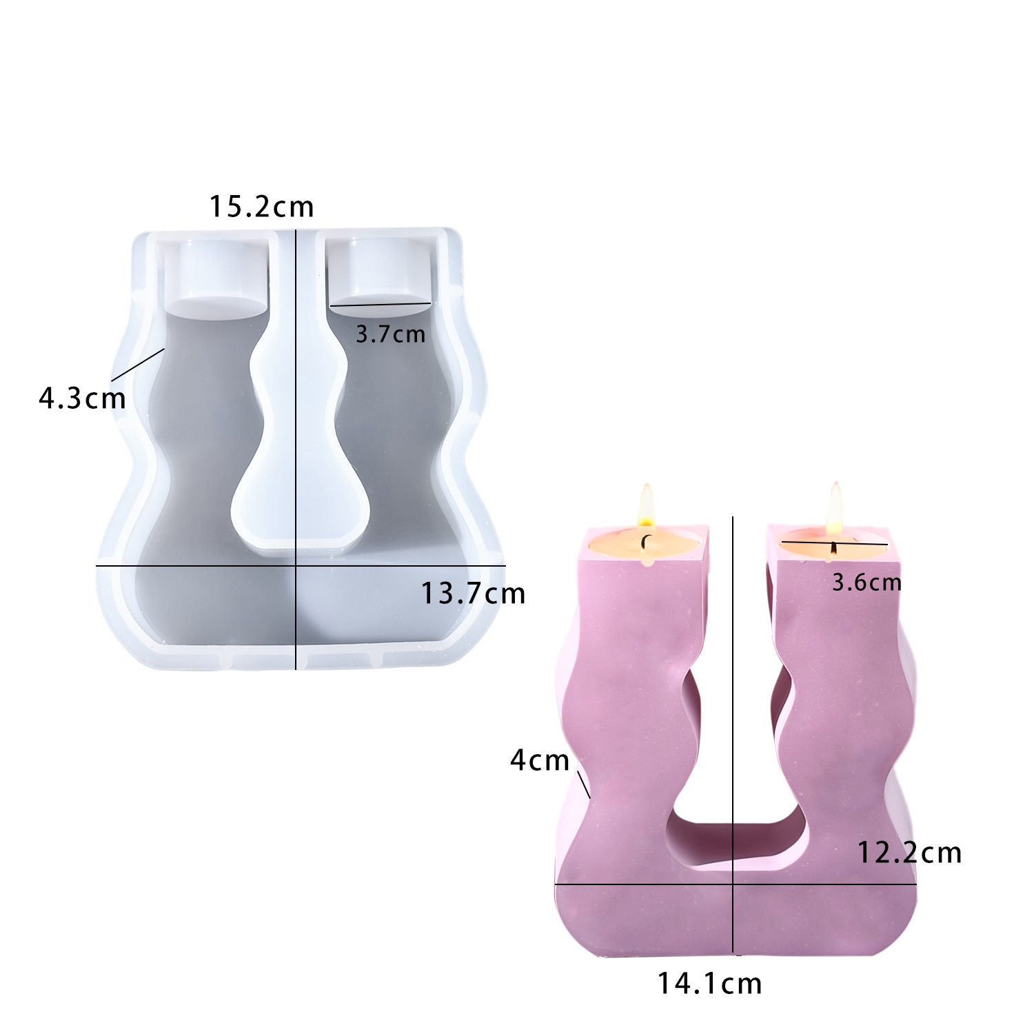 Molde de silicone em forma de  - Candle Molds avaliação e preço