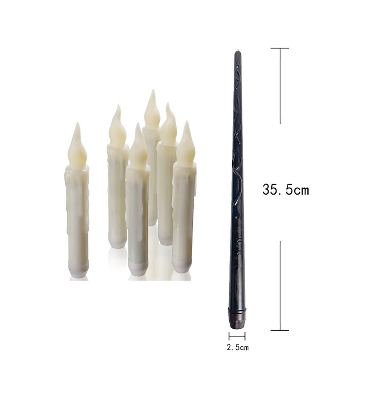 Velas Cônicas Sem Chama Cor Ma - Candle Wick avaliação e preço
