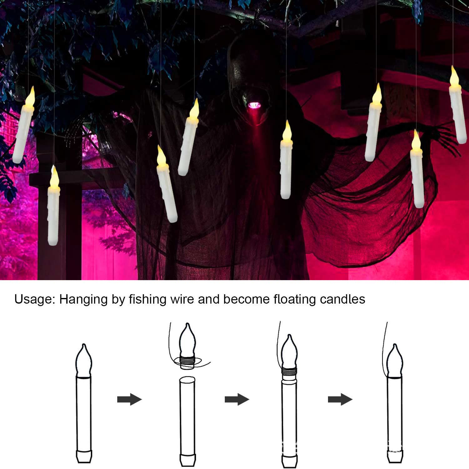 Velas Cônicas Sem Chama Cor Ma - Candle Wick avaliação e preço