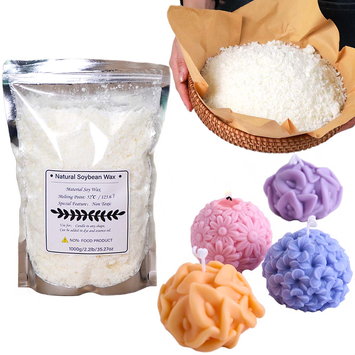 100/250/500/1000g flocos de ce - Candle Making Kit avaliação e preço