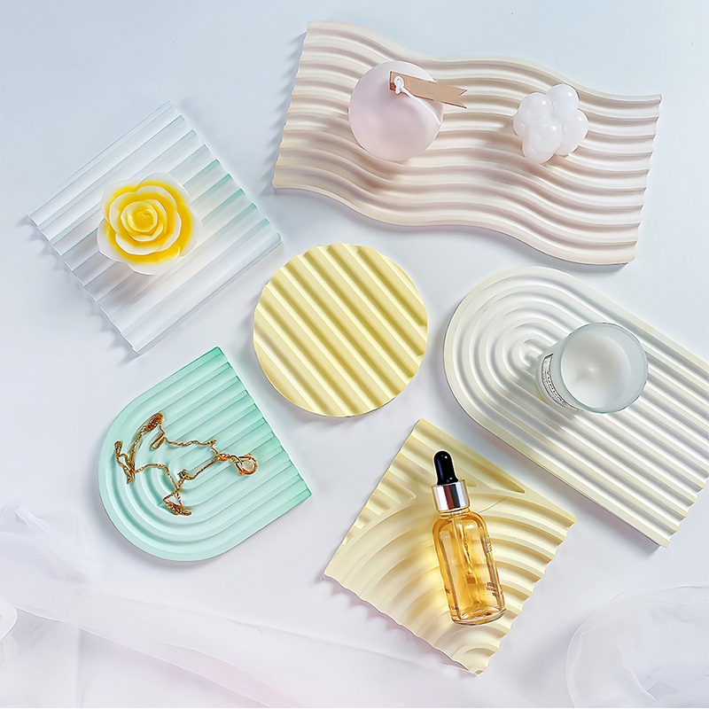 Diy listrado onda bandeja mold - Candle Molds avaliação e preço