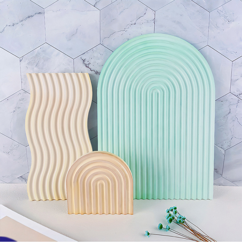 Diy listrado onda bandeja mold - Candle Molds avaliação e preço