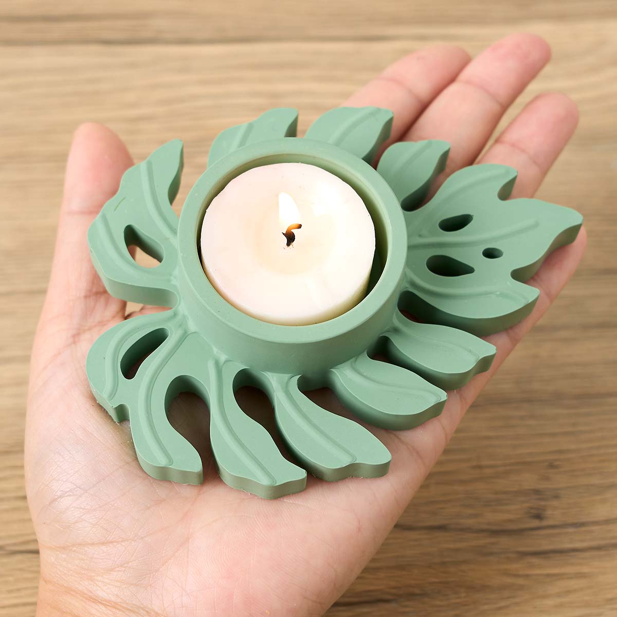 Folhas castiçal molde de silic - Candle Lighter avaliação e preço